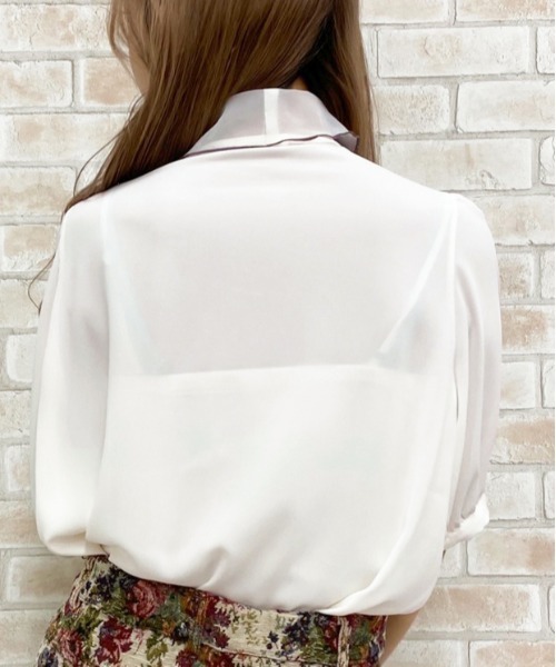 apres jour（アプレジュール）の「オーガンジーボウタイブラウス【ZOZOTOWN限定アイテム】（シャツ/ブラウス・レディース・ブラック/オフホワイト/その他・フリー）」の8枚目の写真