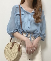 Heather | ボリュームショートシャツショートスリーブ 887240(シャツ/ブラウス)