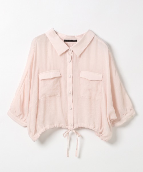 Heather（ヘザー）の「ボリュームショートシャツショートスリーブ 887240（シャツ/ブラウス・レディース・ブラック/ホワイト系その他/ブルー系その他/ピンク系その他・FREE）」の12枚目の写真