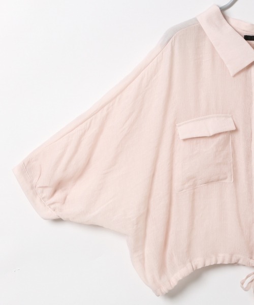 Heather（ヘザー）の「ボリュームショートシャツショートスリーブ 887240（シャツ/ブラウス・レディース・ブラック/ホワイト系その他/ブルー系その他/ピンク系その他・FREE）」の15枚目の写真