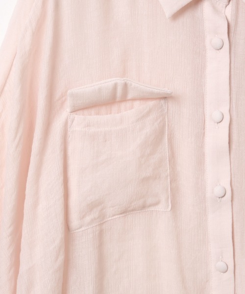 Heather（ヘザー）の「ボリュームショートシャツショートスリーブ 887240（シャツ/ブラウス・レディース・ブラック/ホワイト系その他/ブルー系その他/ピンク系その他・FREE）」の17枚目の写真