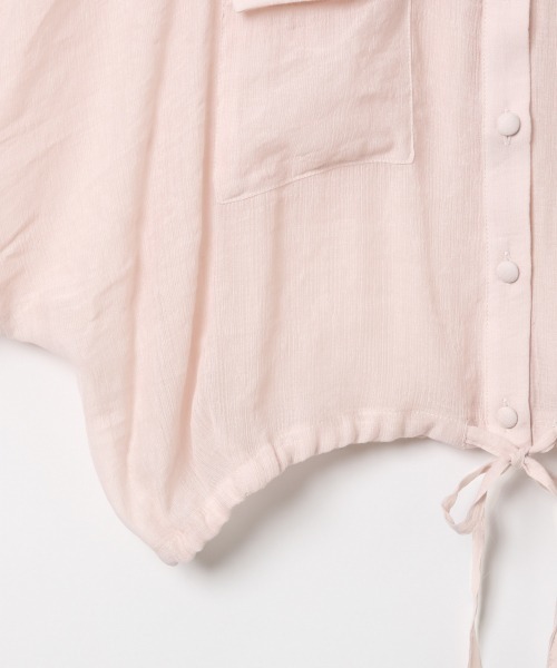 Heather（ヘザー）の「ボリュームショートシャツショートスリーブ 887240（シャツ/ブラウス・レディース・ブラック/ホワイト系その他/ブルー系その他/ピンク系その他・FREE）」の18枚目の写真