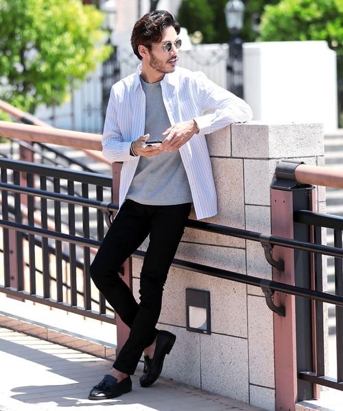 roshell（ロシェル）の「ストレッチ ブロードレギュラー 無地 長袖シャツ（シャツ/ブラウス・メンズ・ブラック/ホワイト/ホワイト系その他/ライトピンク/ネイビー/ブルー系その他/ライトブルー/ブルー系その他2・SMALL/MEDIUM/LARGE/X-LARGE）」の18枚目の写真