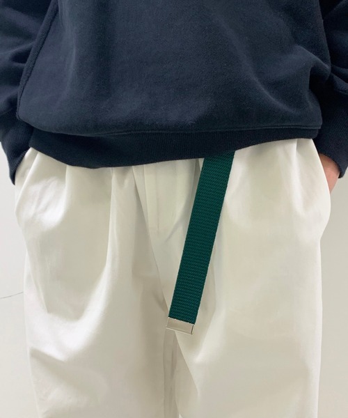 SPINNS（スピンズ）の「シンプルロングガチャベルト/安心日本製/しっかり素材で長く使える（ベルト・メンズ・ホワイト/ブラック/ダークグリーン/ベージュ/ブラウン/アイボリー/イエロー/オレンジ/ブルー・ONESIZE）」の16枚目の写真