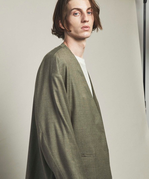 MAISON SPECIAL メゾンスペシャル ノーカラージャケット 日本製 Motif Collarless Jacket/モチーフノーカラージャケット【MAISON