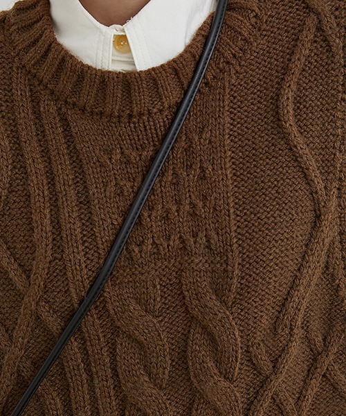 Fano Studios(ファノ ストゥディオズ)の「【Fano Studios】Cable knit vest FD20S033(ベスト・レディース・ブラウン・S/M/L)」の9枚目の写真