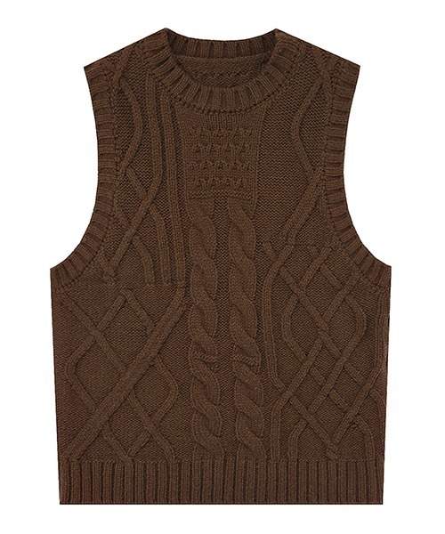 Fano Studios(ファノ ストゥディオズ)の「【Fano Studios】Cable knit vest FD20S033(ベスト・レディース・ブラウン・S/M/L)」の11枚目の写真