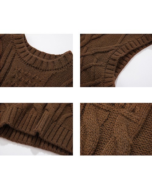 Fano Studios(ファノ ストゥディオズ)の「【Fano Studios】Cable knit vest FD20S033(ベスト・レディース・ブラウン・S/M/L)」の13枚目の写真