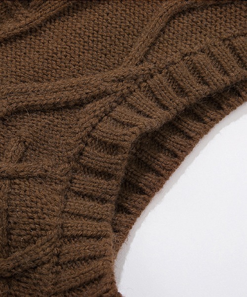 Fano Studios(ファノ ストゥディオズ)の「【Fano Studios】Cable knit vest FD20S033(ベスト・レディース・ブラウン・S/M/L)」の15枚目の写真
