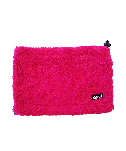 X-girl Stages（エックスガールステージス）の「FLUFFY NECK WARMER（ネックウォーマー/スヌード・キッズ・ブラック/ベージュ/ピンク/パープル・ONE SIZE）」の4枚目の写真