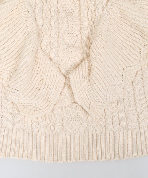 WC（ダブル シー）の「WC/フリルボリュームニット（ニット/セーター・レディース・ホワイト/ブラック・FREE）」の9枚目の写真