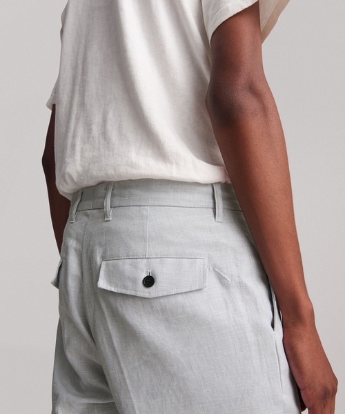 Saturdays NYC(サタデーズ ニューヨークシティ )の「LINEN VIYELLA TROUSE(スラックス・メンズ・サックスブルー・34/32/30/28/29)」の4枚目の写真