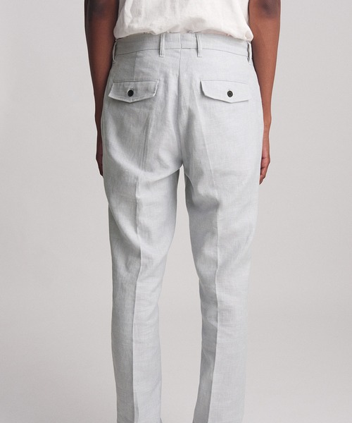 Saturdays NYC(サタデーズ ニューヨークシティ )の「LINEN VIYELLA TROUSE(スラックス・メンズ・サックスブルー・34/32/30/28/29)」の6枚目の写真