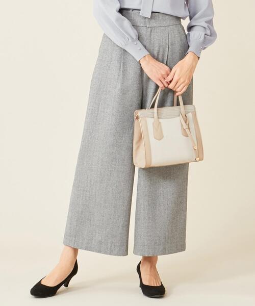 ANY SIS(エニィスィス)の「【洗える】ヘリンボン ワイドパンツ(その他パンツ・レディース・ブラック系/ダークブラウン系・3/1/2)」の1枚目の写真
