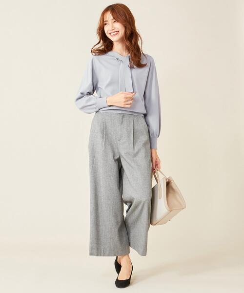 ANY SIS(エニィスィス)の「【洗える】ヘリンボン ワイドパンツ(その他パンツ・レディース・ブラック系/ダークブラウン系・3/1/2)」の7枚目の写真