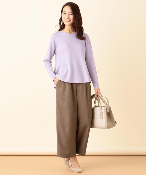 ANY SIS(エニィスィス)の「【洗える】ヘリンボン ワイドパンツ(その他パンツ・レディース・ブラック系/ダークブラウン系・3/1/2)」の10枚目の写真