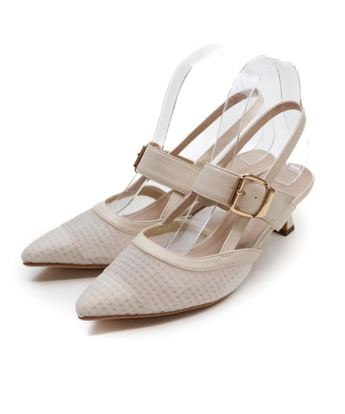 VIVIAN（ヴィヴィアン）の「ポインテッドトゥスリングバックパンプス（パンプス・レディース・クリアブラック/E/ストーン/トリコロール/ナチュラル/ブラック/アイボリー・M/S/L/LL）」の17枚目の写真