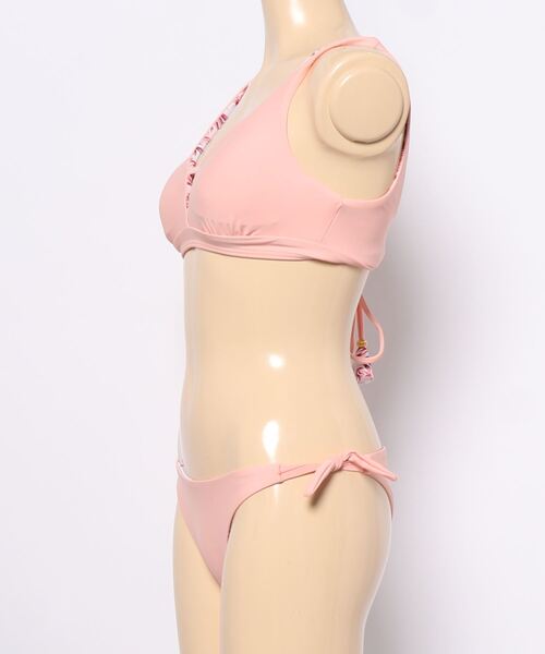 極美品✨ エルメス　水着　ビキニ　上下セット　ピンク　ポーチ付き　高級感 水着セット 2点セット 花柄 ワイヤー ビキニ レディース 体型