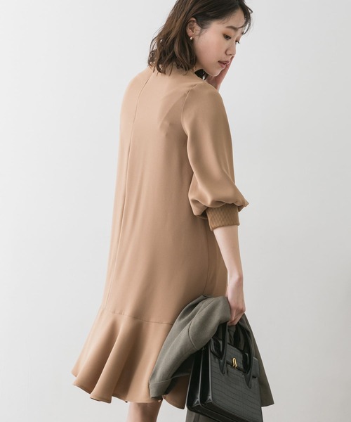 美品 ロエフ 2万円 ジョーゼット素材マキシワンピース LOEFF B588 セール】 【尾真衣さんコラボ商品】コルセットデザイン 綺麗