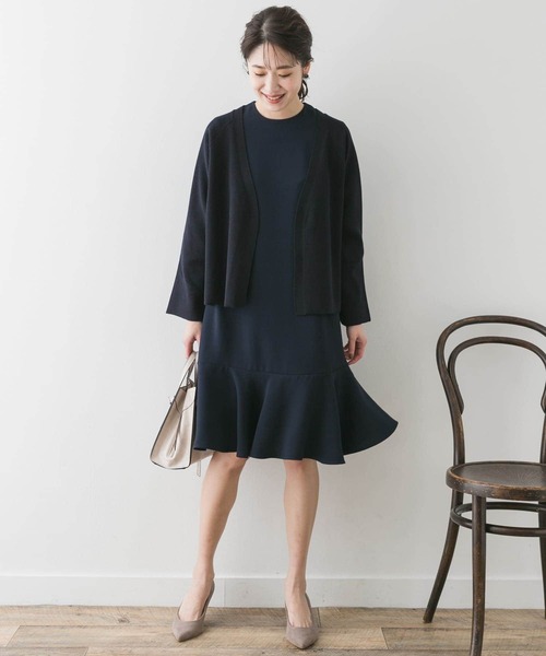 セール】F by ROSSO ジョーゼット裾フレアワンピース