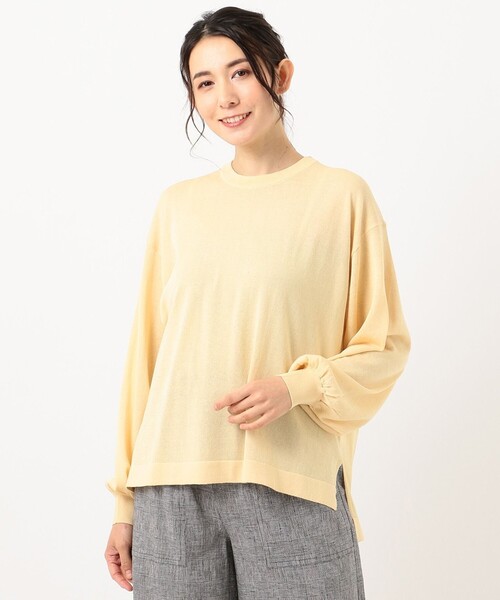 ANY(エニィ)の「【LEE3月号掲載商品】シアーニット プルオーバー(ニット/セーター・レディース・ブルー系/グリーン系/ライトグレー系/イエロー系・F)」の10枚目の写真
