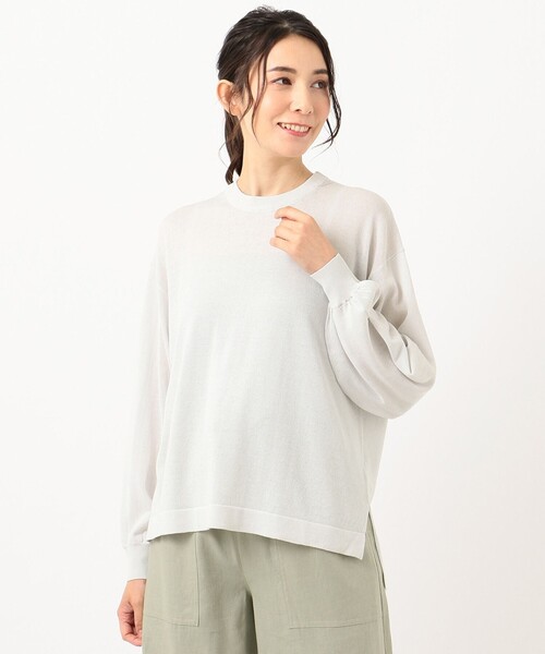 ANY(エニィ)の「【LEE3月号掲載商品】シアーニット プルオーバー(ニット/セーター・レディース・ブルー系/グリーン系/ライトグレー系/イエロー系・F)」の17枚目の写真