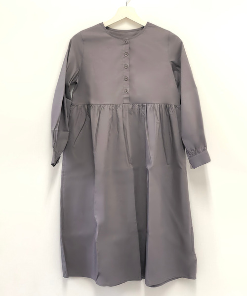 新品タグ付き✨萌ユル　デザイン◎ ゆったり　ワンピース リヨセル　Mサイズ セール】ボタンデザインワンピース（ワンピース）｜Girly Doll