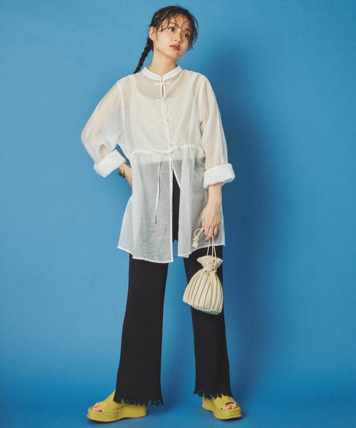 dispark（ディスパーク）の「DISPARK/プリーツ巾着ショルダー（ショルダーバッグ・レディース・ベージュ/ブラウン・FREE）」の9枚目の写真