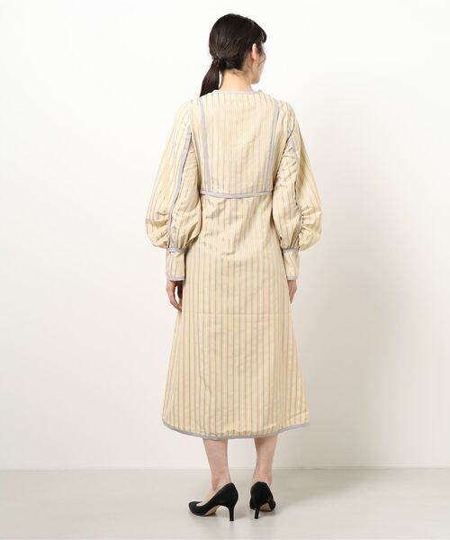 cepo(セポ)の「キャンディスリーブ ストライプシャツワンピース(シャツワンピース・レディース・オレンジ/イエロー・M)」の3枚目の写真