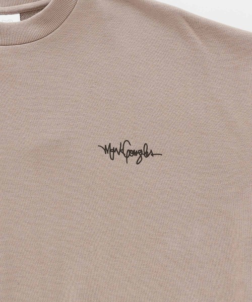 Mark Gonzales（マーク・ゴンザレス）の「【セットアップ】Mark Gonzales/マークゴンザレス MONO-MART別注 エフォートレス ラウンジセットアップ /ロゴ刺繍 オーバーサイズプルオーバー半袖スウェット＆ハーフスウェットパンツ ワンマイルウェア（ルームウェア/パジャマ・メンズ・ホワイト/ブラック/杢グレー/グリーン系その他/ブルー系その他/グレイッシュベージュ・M/L/XL）」の8枚目の写真