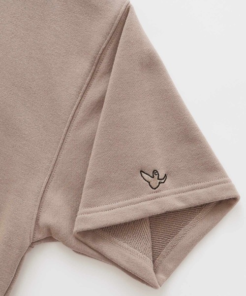 Mark Gonzales（マーク・ゴンザレス）の「【セットアップ】Mark Gonzales/マークゴンザレス MONO-MART別注 エフォートレス ラウンジセットアップ /ロゴ刺繍 オーバーサイズプルオーバー半袖スウェット＆ハーフスウェットパンツ ワンマイルウェア（ルームウェア/パジャマ・メンズ・ホワイト/ブラック/杢グレー/グリーン系その他/ブルー系その他/グレイッシュベージュ・M/L/XL）」の9枚目の写真