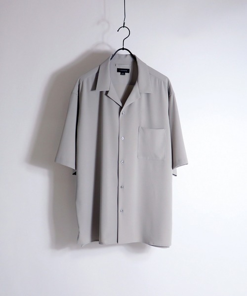 Confirm（コンファーム）の「Confirm / コンファーム PE 無地 / クレリック オープンカラーシャツK（シャツ/ブラウス・メンズ・ブラック/グレー/ブルー/グリーン/ブルー系その他・M/L）」の3枚目の写真