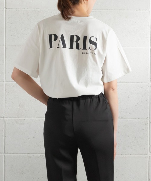 me+em select（ミームセレクト）の「PARIS logo Tee（Tシャツ/カットソー・レディース・アイボリー/ブラウン/ピンク/ミント・FREE）」の13枚目の写真