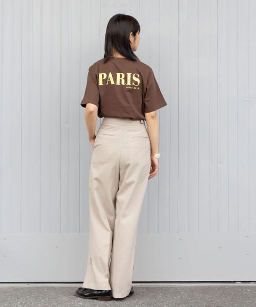 me+em select（ミームセレクト）の「PARIS logo Tee（Tシャツ/カットソー・レディース・アイボリー/ブラウン/ピンク/ミント・FREE）」の20枚目の写真