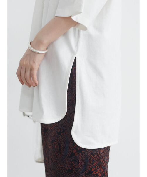 Sugar spoon（シュガースプーン）の「・SUGAR SPOON　ソデボタンビックチュニック＊（Tシャツ/カットソー・レディース・チャコールグレー/オフホワイト/グレイッシュベージュ/テラコッタ・FREE）」の16枚目の写真