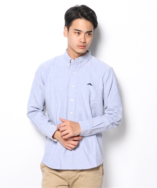 WHO'S WHO gallery（フーズフーギャラリー）の「【BOYMAN】起毛オックスシャツ（シャツ/ブラウス・メンズ・ホワイト/ブラック/ネイビー/ブルー/グリーン/ワインレッド・MEDIUM/LARGE/SMALL）」の6枚目の写真