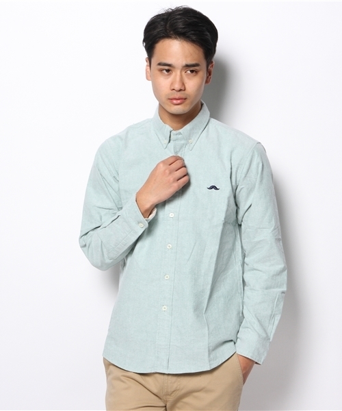 WHO'S WHO gallery（フーズフーギャラリー）の「【BOYMAN】起毛オックスシャツ（シャツ/ブラウス・メンズ・ホワイト/ブラック/ネイビー/ブルー/グリーン/ワインレッド・MEDIUM/LARGE/SMALL）」の4枚目の写真