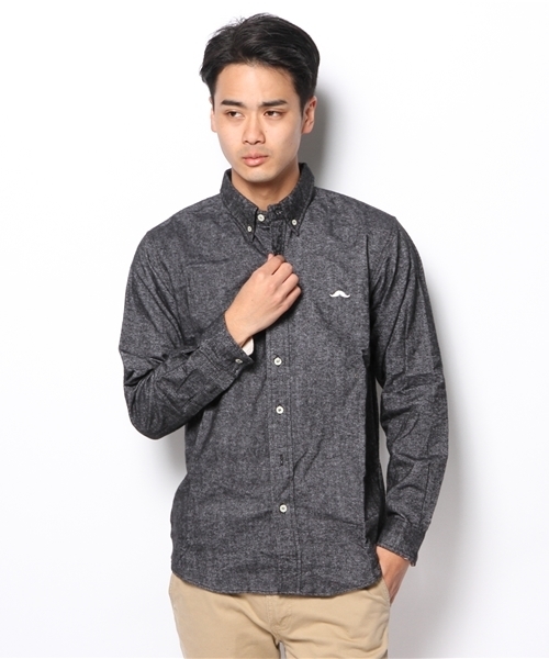 WHO'S WHO gallery（フーズフーギャラリー）の「【BOYMAN】起毛オックスシャツ（シャツ/ブラウス・メンズ・ホワイト/ブラック/ネイビー/ブルー/グリーン/ワインレッド・MEDIUM/LARGE/SMALL）」の3枚目の写真