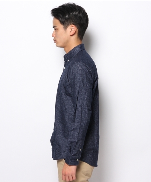 WHO'S WHO gallery（フーズフーギャラリー）の「【BOYMAN】起毛オックスシャツ（シャツ/ブラウス・メンズ・ホワイト/ブラック/ネイビー/ブルー/グリーン/ワインレッド・MEDIUM/LARGE/SMALL）」の8枚目の写真