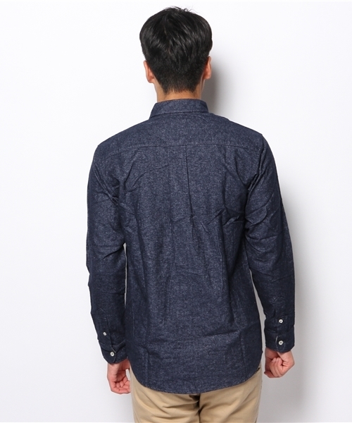 WHO'S WHO gallery（フーズフーギャラリー）の「【BOYMAN】起毛オックスシャツ（シャツ/ブラウス・メンズ・ホワイト/ブラック/ネイビー/ブルー/グリーン/ワインレッド・MEDIUM/LARGE/SMALL）」の9枚目の写真