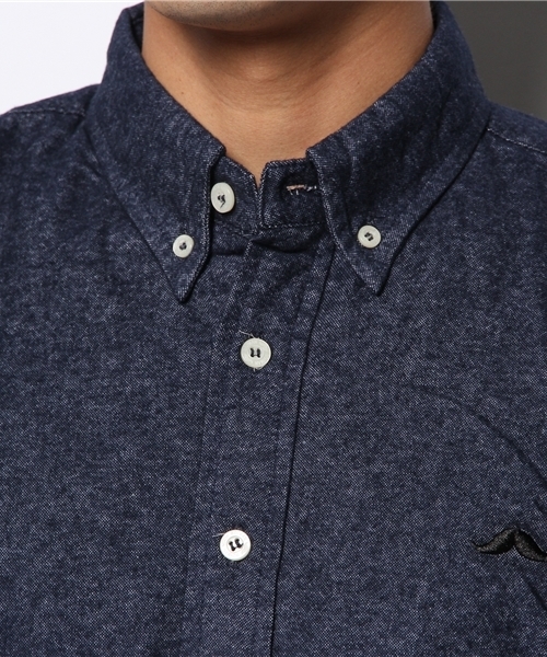 WHO'S WHO gallery（フーズフーギャラリー）の「【BOYMAN】起毛オックスシャツ（シャツ/ブラウス・メンズ・ホワイト/ブラック/ネイビー/ブルー/グリーン/ワインレッド・MEDIUM/LARGE/SMALL）」の10枚目の写真