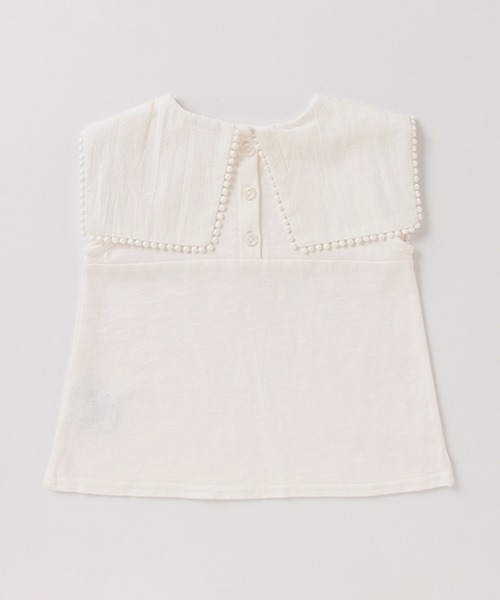 petit main(プティマイン)の「セーラー衿ノースリーブTシャツ(Tシャツ/カットソー・キッズ・キナリ/ネイビー/イエロー・110cm/80cm/100cm/130cm/120cm/90cm)」の5枚目の写真