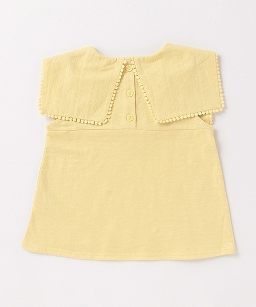 petit main(プティマイン)の「セーラー衿ノースリーブTシャツ(Tシャツ/カットソー・キッズ・キナリ/ネイビー/イエロー・110cm/80cm/100cm/130cm/120cm/90cm)」の6枚目の写真