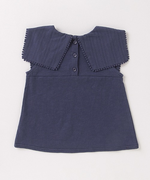 petit main(プティマイン)の「セーラー衿ノースリーブTシャツ(Tシャツ/カットソー・キッズ・キナリ/ネイビー/イエロー・110cm/80cm/100cm/130cm/120cm/90cm)」の7枚目の写真