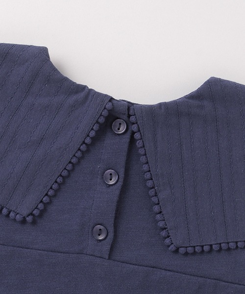 petit main(プティマイン)の「セーラー衿ノースリーブTシャツ(Tシャツ/カットソー・キッズ・キナリ/ネイビー/イエロー・110cm/80cm/100cm/130cm/120cm/90cm)」の12枚目の写真