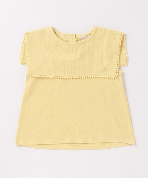 petit main(プティマイン)の「セーラー衿ノースリーブTシャツ(Tシャツ/カットソー・キッズ・キナリ/ネイビー/イエロー・110cm/80cm/100cm/130cm/120cm/90cm)」の16枚目の写真