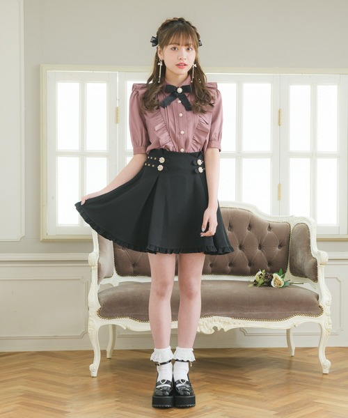 ROJITA(ロジータ)の「パール釦Vフリル半袖ブラウス(シャツ/ブラウス・レディース・ホワイト/ブラック/ピンク系その他・FREE)」の15枚目の写真