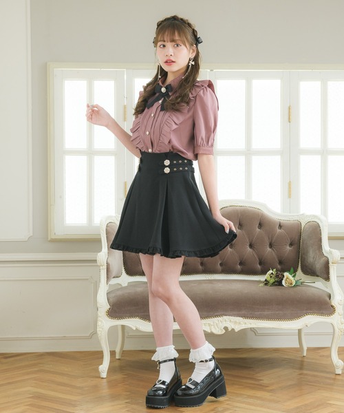 ROJITA(ロジータ)の「パール釦Vフリル半袖ブラウス(シャツ/ブラウス・レディース・ホワイト/ブラック/ピンク系その他・FREE)」の8枚目の写真