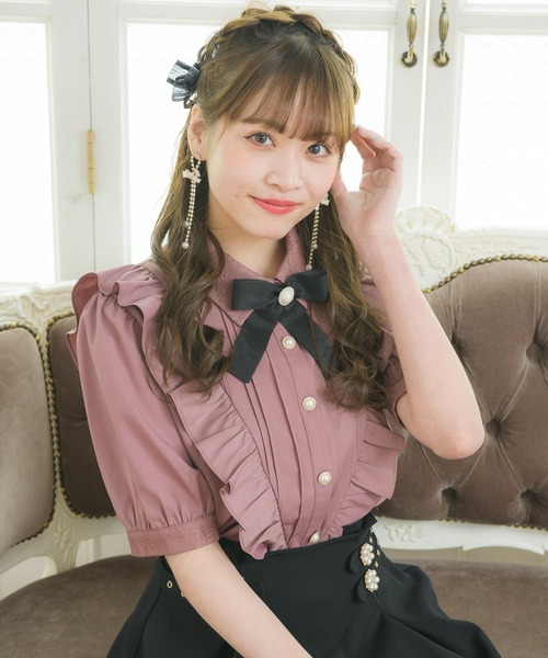 ROJITA(ロジータ)の「パール釦Vフリル半袖ブラウス(シャツ/ブラウス・レディース・ホワイト/ブラック/ピンク系その他・FREE)」の20枚目の写真