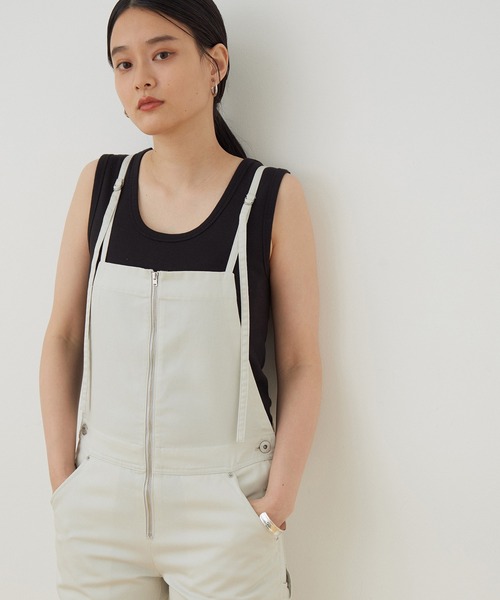 ADAM ET ROPE'(アダムエロペ)の「コットンフライスタンクトップ(タンクトップ・レディース・ブラック/ホワイト/ダークブラウン/ベージュ系その他/サックスブルー・FREE)」の3枚目の写真